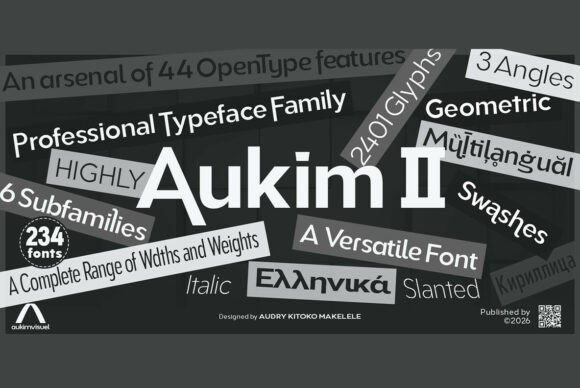Aukim II Font: Modern Sans Serif for Professional Design