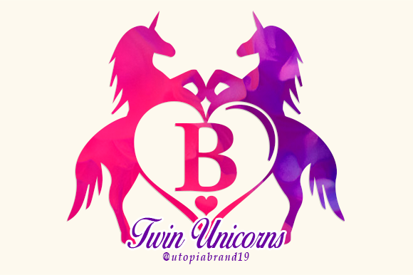 Designing with Charm: The Twin Unicorns and Heart Monogram Font