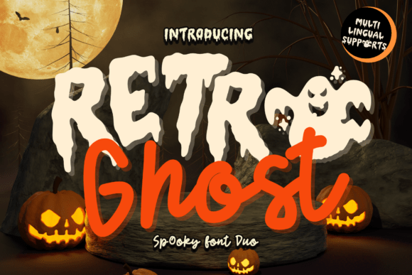 Retro Ghost Duo Font: A Groovy, Hippie-Inspired Typeface