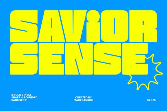 Savior Sense Font: Command Attention with Bold Design