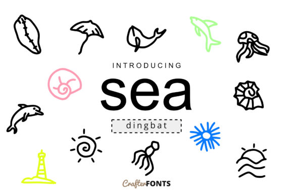 Sea Doodle Font: A Creative Dingbats Typeface for Bold Designs
