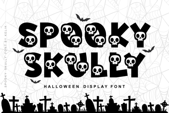 Spooky Skully Font by Kelik 7ntypes: A Playful Halloween Typeface